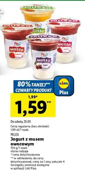 Lidl Jogurt brzoskwinia i marakuja 1 SZT 150 G oferta