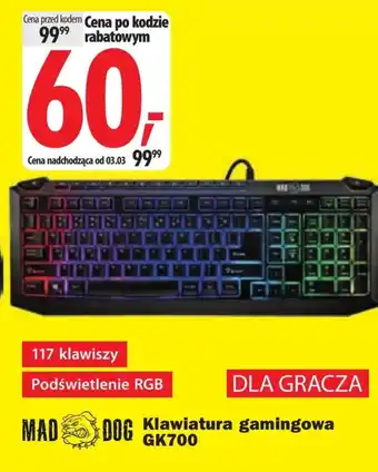 Media Expert Klawiatura gamingowa Mad Dog oferta