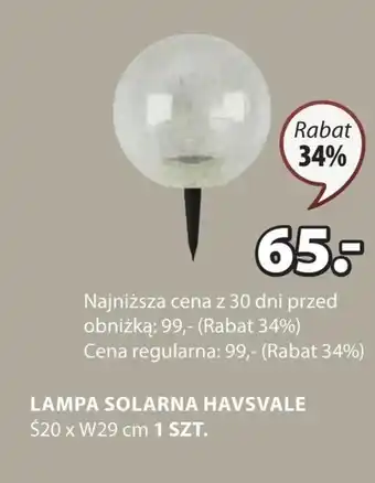 JYSK Lampa solarna oferta