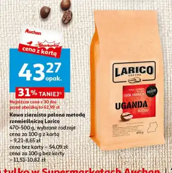 Auchan Kawa ziarnista Larico oferta