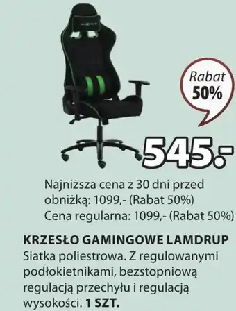 JYSK Krzesło gamingowe oferta