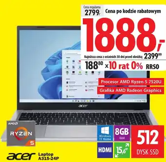 Media Expert Laptop Acer oferta