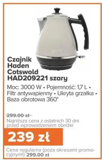 Max Elektro Czajnik elektryczny Haden oferta