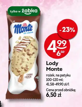Żabka Lody Monte oferta