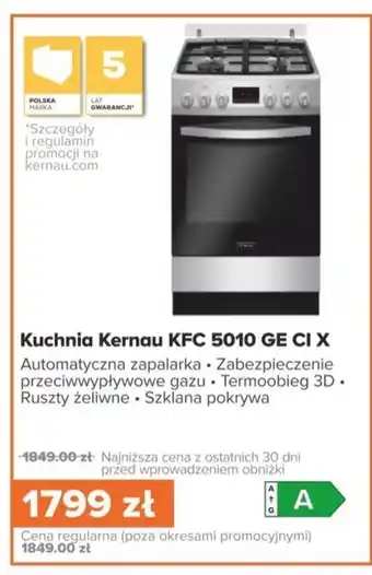 Max Elektro Kuchenka gazowa Kernau oferta