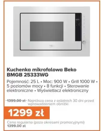 Max Elektro Kuchenka mikrofalowa Beko oferta