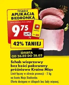 Biedronka Schab bez kości Kraina Mięs oferta