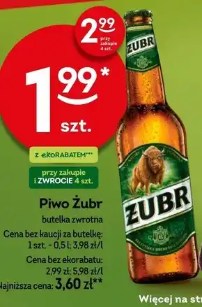 Żabka Żubr Piwo jasne 500 ml oferta