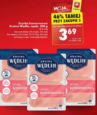 Biedronka Szynka Kraina Wędlin oferta
