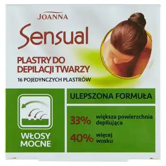Rossmann Joanna Sensual Plastry do depilacji twarzy włosy mocne 16 sztuk i Tubka z oliwką łagodzącą 10 ml oferta