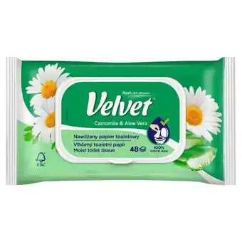 Rossmann Velvet Camomile & Aloe Vera Nawilżany papier toaletowy 48 sztuk oferta