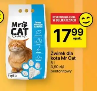Delikatesy Centrum Żwirek bentonitowy Mr Cat oferta