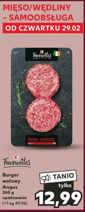 Kaufland Burger wołowy Angus 260 g oferta