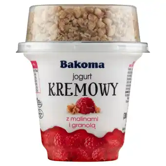 Delikatesy Centrum Bakoma Jogurt kremowy z malinami i granolą 230 g oferta
