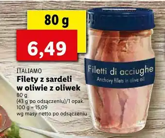 Lidl Filety z sardeli w oliwie z oliwek oferta