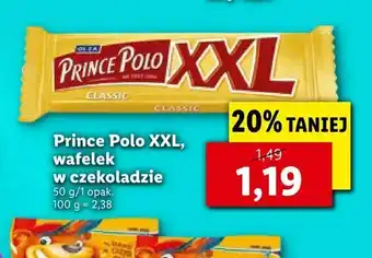 Lidl Prince Polo XXL, wafelek w czekoladzie oferta