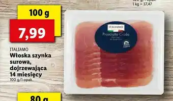 Lidl Włoska szynka surowa, dojrzewająca 14 miesięcy oferta