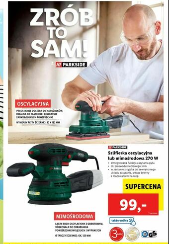 Lidl Szlifierka oscylacyjna lub mimośrodowa 270 W oferta
