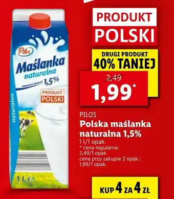 Lidl Polska maślanka naturalna 1,5% oferta