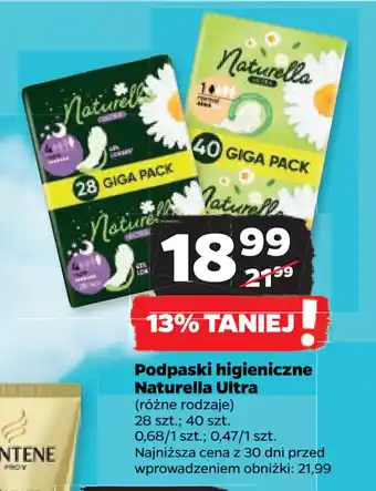 Podpaski higieniczne Naturella Ultra