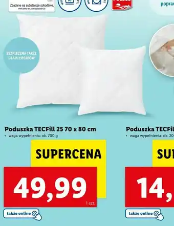 Lidl Poduszka TECFill 25 70 x 80 cm oferta