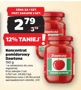 Netto Koncentrat pomidorowy Dawtona oferta