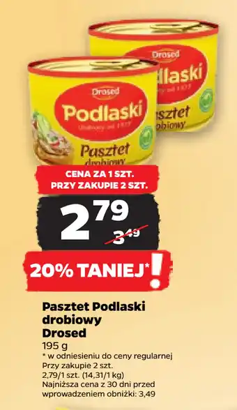 Netto Pasztet Podlaski drobiowy Drosed oferta