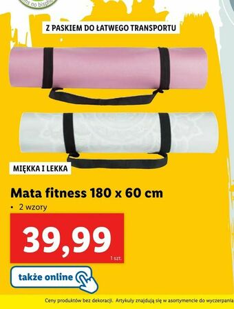Lidl Mata fitness 180 x 60 cm oferta