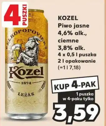 Kaufland KOZEL Piwo jasne lub ciemne 0,5 l oferta