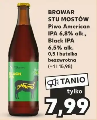 BROWAR STU MOSTÓW Piwo American IPA 6,8% alk., Black IPA 6,5% alk. 0,5 I