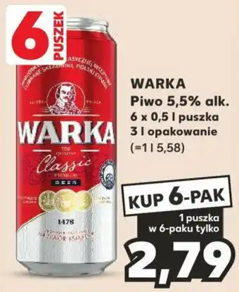 Kaufland WARKA Piwo 5,5% alk. 0,5 l oferta