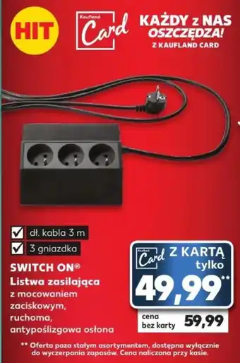Kaufland Listwa zasilająca Switch On oferta