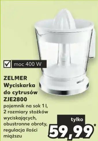 Kaufland ZELMER Wyciskarka do cytrusów ZJE2800 oferta