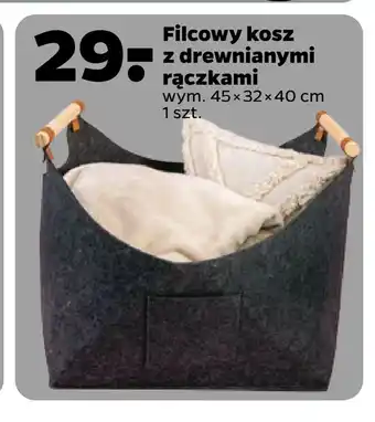 Netto Filcowy kosz z drewnianymi rączkami oferta