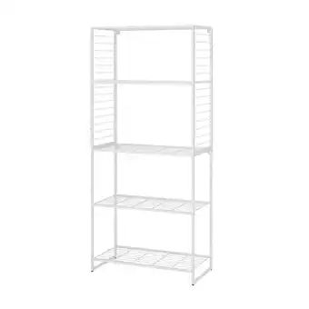 IKEA Jostein Regał z kratką, do wewnątrz/na zewnątrz/drut biały, 82x40x180 cm oferta