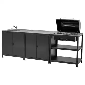 IKEA GrillskÄr Zlew kuchenny/grill węglowy ogr, stal nierdz, 258x61 cm oferta