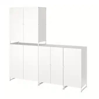 IKEA Jostein Regał z drzwiami, do wewnątrz/na zewnątrz/biały, 182x44x180 cm oferta