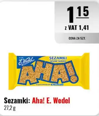 Eurocash Sezamki: Aha! E. Wedel 27,2 g oferta