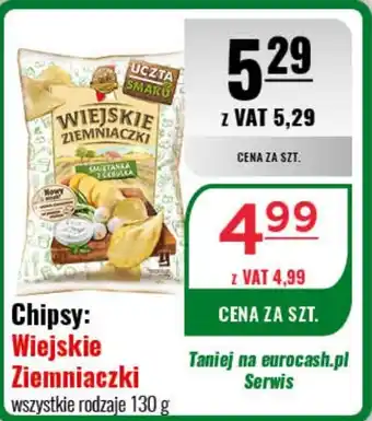 Eurocash Chipsy: Wiejskie Ziemniaczki 130 g oferta