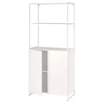 IKEA Jostein Regał z drzwiami, do wewnątrz/na zewnątrz/biały, 81x44x180 cm oferta