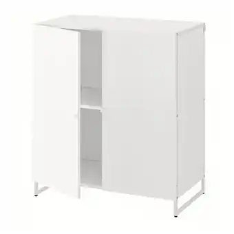 IKEA Jostein Regał z drzwiami, do wewnątrz/na zewnątrz/biały, 81x44x90 cm oferta