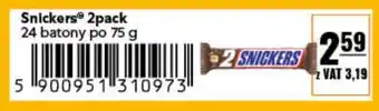 Eurocash Snickers 2pack 75 g oferta