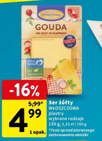 Intermarche Ser żółty Włoszczowa 150 g oferta