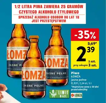 Intermarche Piwo ŁOMŻA 0,33 l oferta