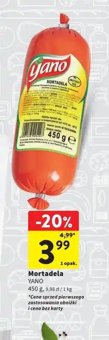 Intermarche YANO Mortadela 450g oferta