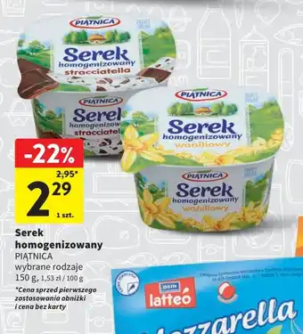 Intermarche PIATNICA Serek homogenizowany 150g oferta