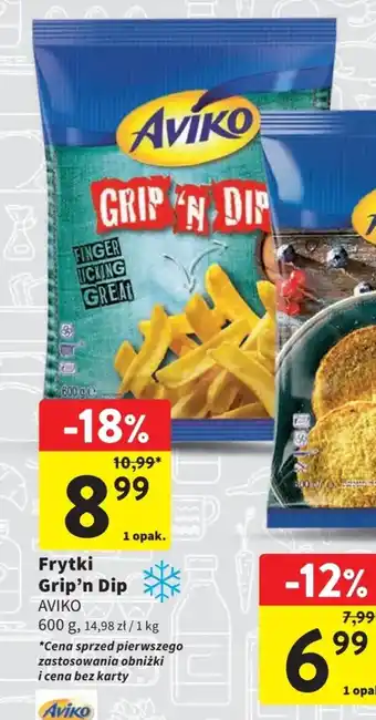 Intermarche AVIKO Frytki Grip'n Dip 600g oferta