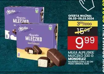Wafelek MONDELEZ MILKA ALPEJSKIE MLECZKO 330 G oferta