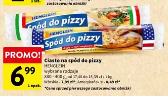 Intermarche Ciasto na spód do pizzy HENGLEIN 380-400 g oferta