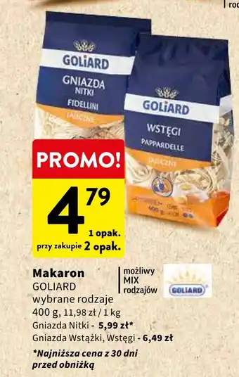 Intermarche Makaron GOLIARD 400 g oferta